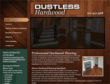 Tablet Screenshot of dustlesshardwood.com